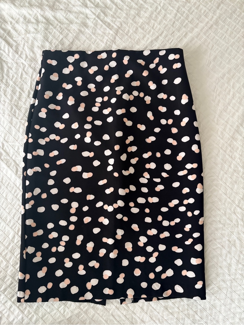 Philosophy Black Pencil Skirt with Pale Pink Dot Print